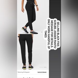 Black Jogger Figs scrub pants Size Small Regular length